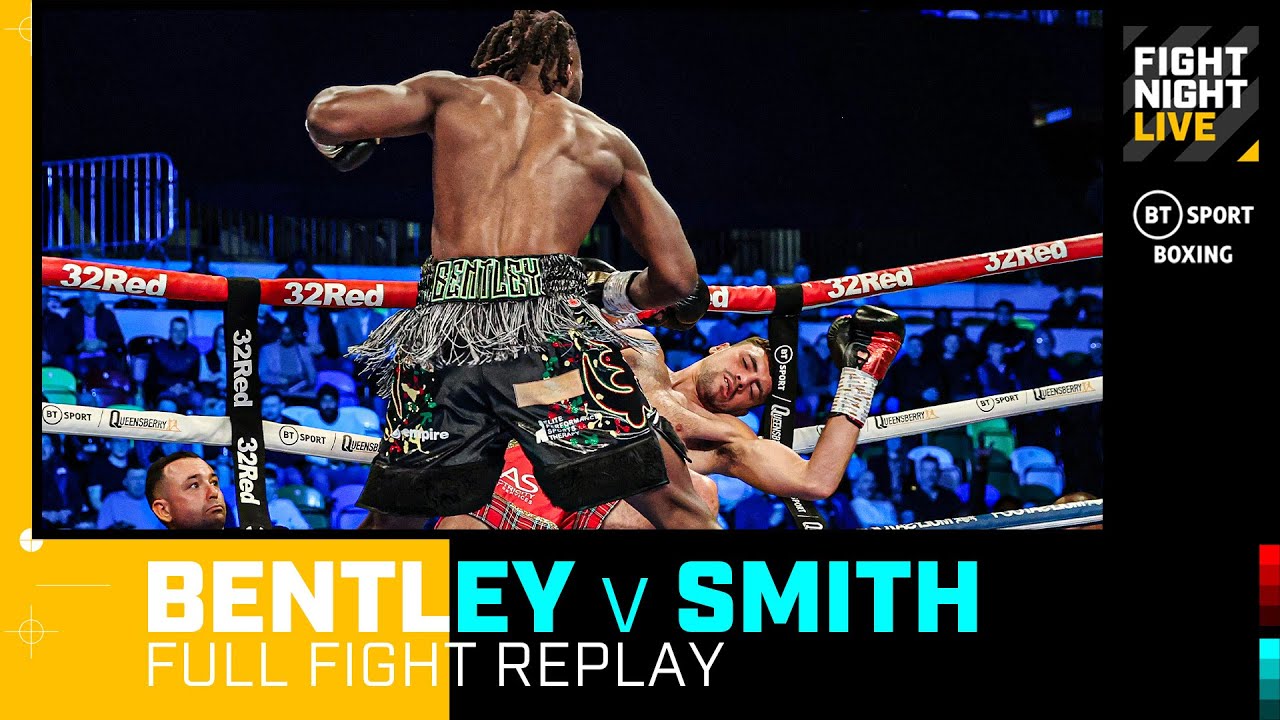 Too Sharp with a vicious early KO | Denzel Bentley vs Kieran Smith | Full Fight Replay | BT Sport background