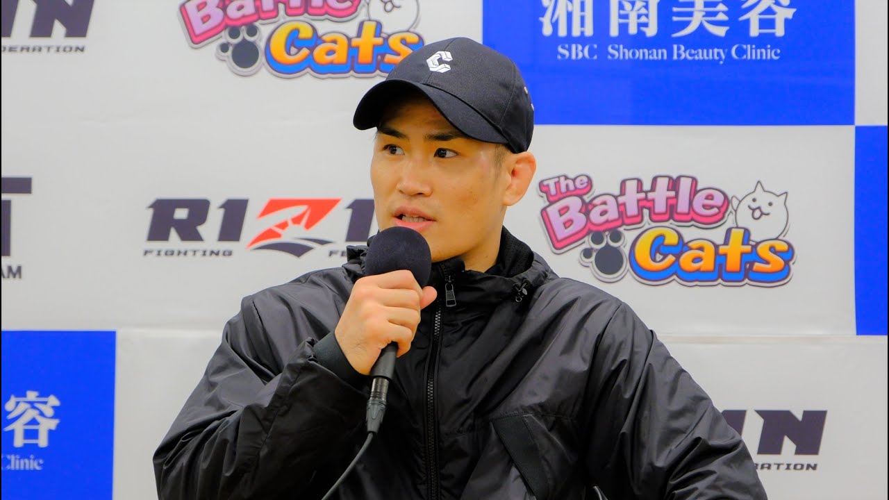 金太郎 試合後インタビュー / The Battle Cats presents 超RIZIN / 湘南美容クリニック presents RIZIN.38 background