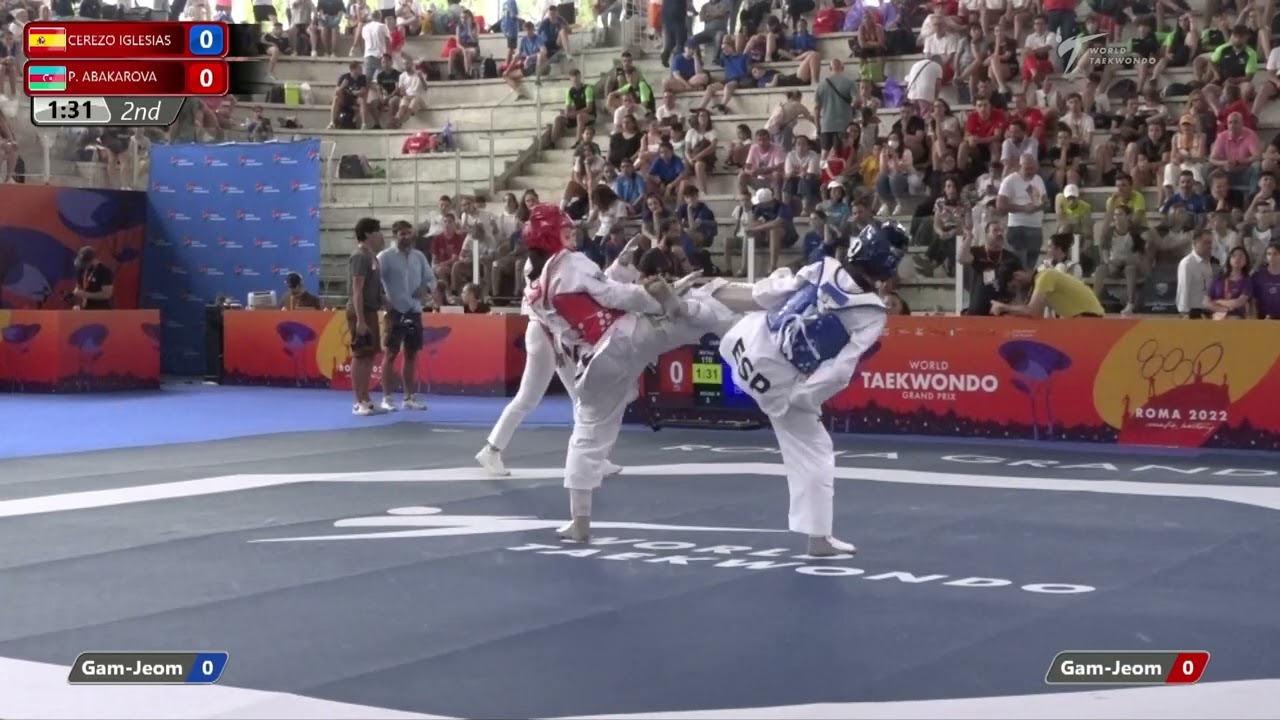 110 W-49kg R-16 CEREZO IGLESIAS Adriana ESP ЁЯФ╡ vs ЁЯФ┤ ABAKAROVA Patimat AZE I Rome 2022 WT GP