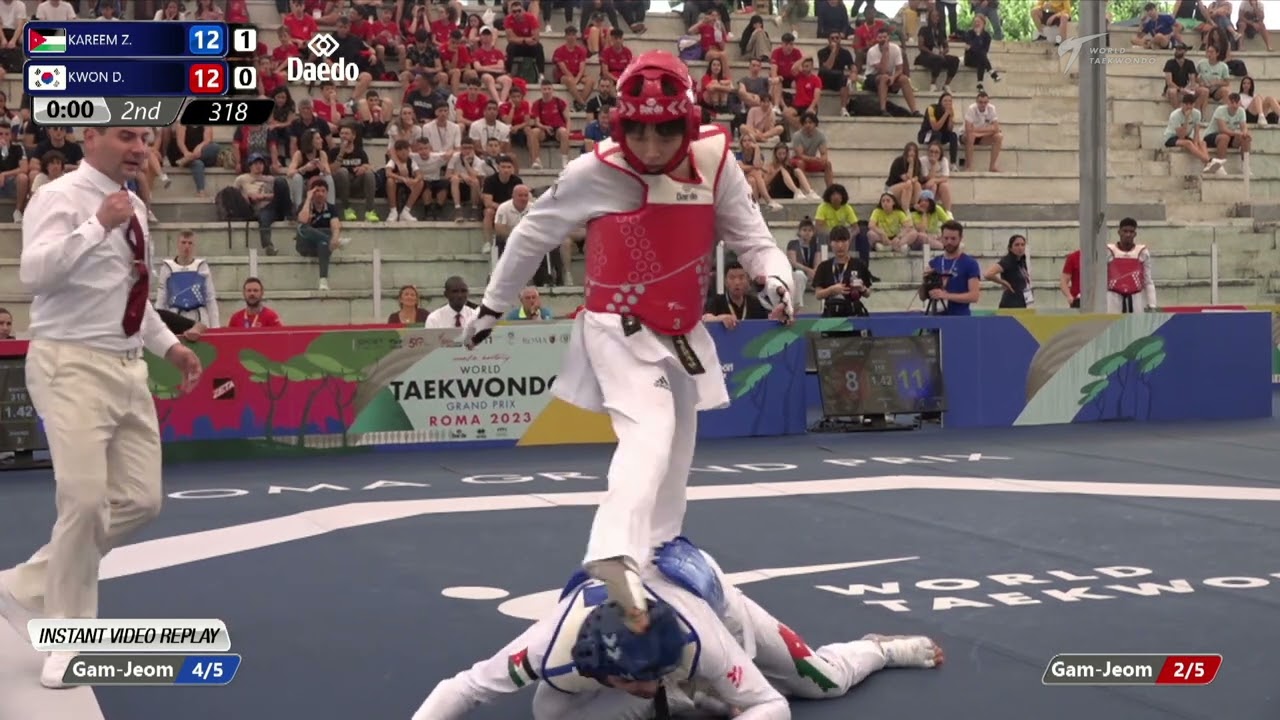 318 R16 Men 68kg JOR KAREEM Zaid KOR KWON Doyun background