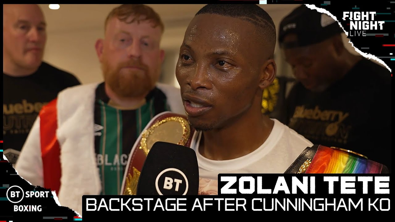"It was emotional!" Zolani Tete reacts to stunning win over Jason Cunningham background