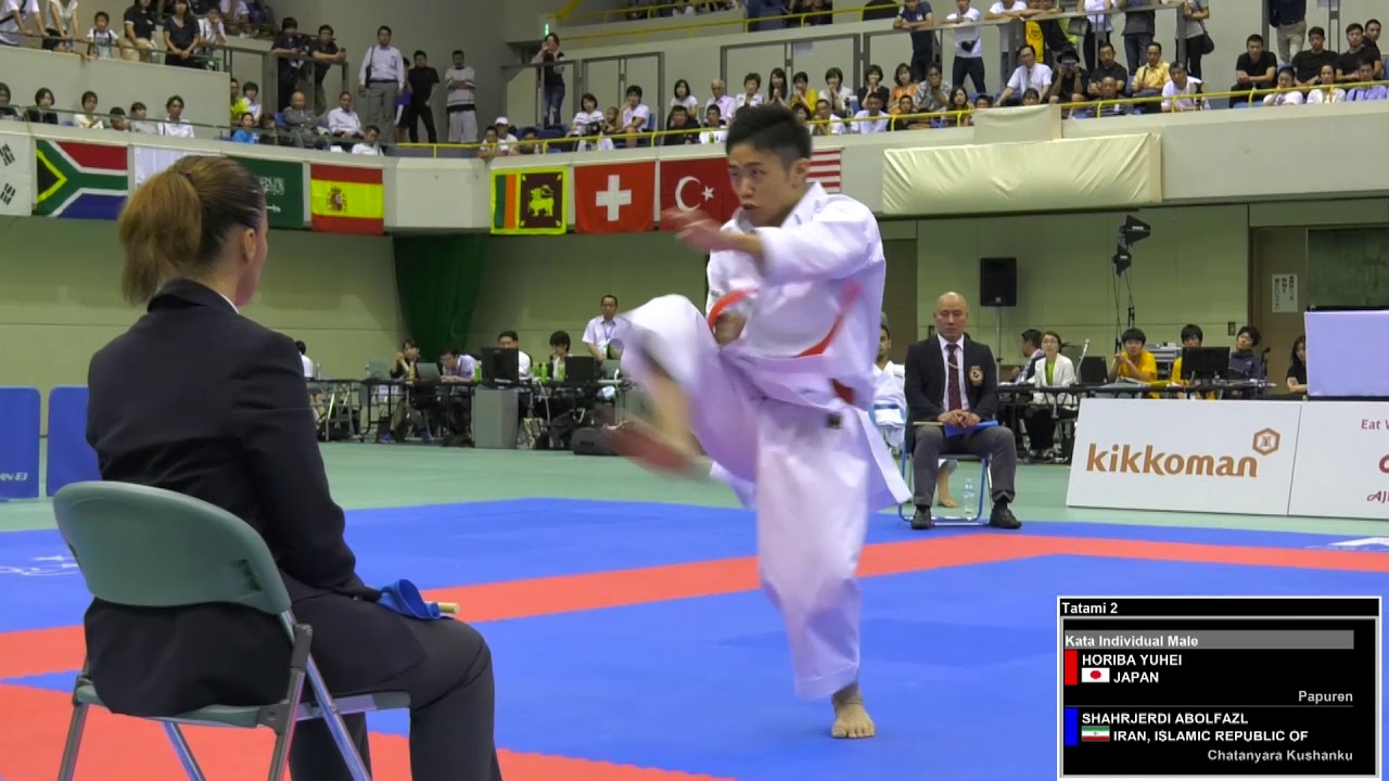 FINAL. Male Kata. Yuhei HORIBA of Japan. 2018 FISU World University Karate Championships