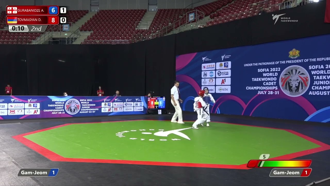 510 Round of 32 Boys 33kg GEO GURABANIDZE Aleksandre ARM TOVMASYAN Davit background