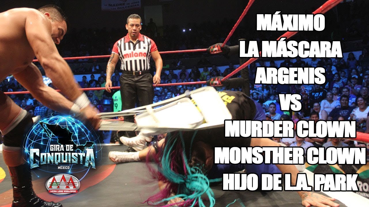 Máximo, Máscara y Argenis Vs Hijo de L.A. Park, Monsther y Murder | Lucha Libre AAA Worldwide background