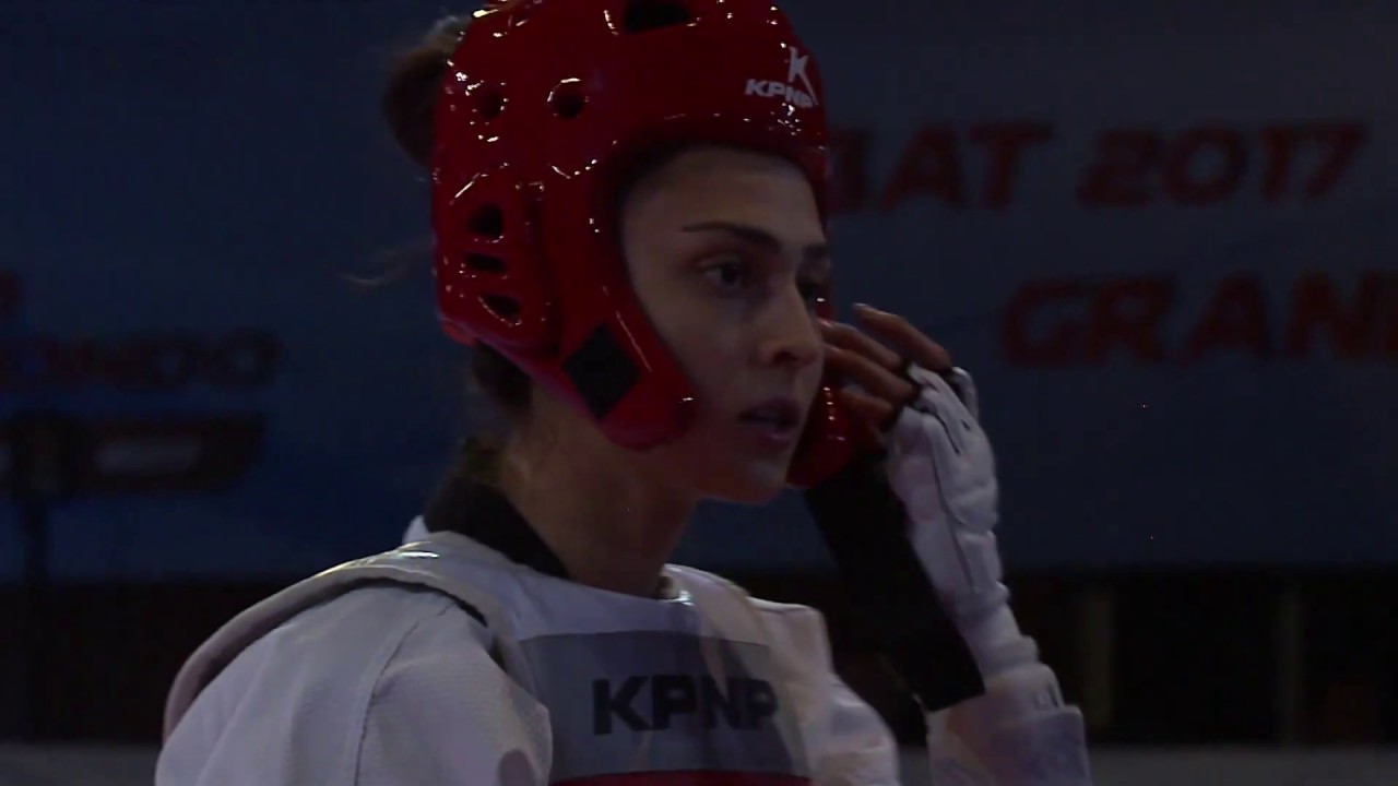 2017 Rabat WT GP W 67kg Semi final H OH KOR VS I YAMAN TUR background