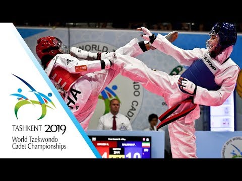 Tashkent 2019 WT Cadet Champs. W -37kg Final SALMANI Parnia(IRI) vs SIKHEN Kamonchanok(THA) background