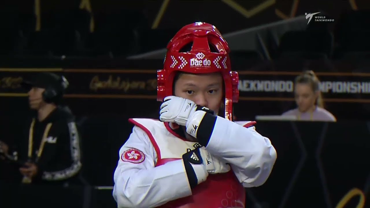 401 W-49kg R-64 VICTOR Nahomy DOM 🔵 vs 🔴 LAM Siu wai HKG I Guadalajara 2022 WT Championships background