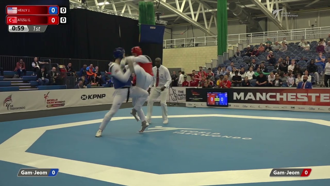 123 QF M+80kg 🔵 HEALY Jonathan USA vs 🔴 ATESLI Emre kutalmis TUR I Manchester 2022 WT GP