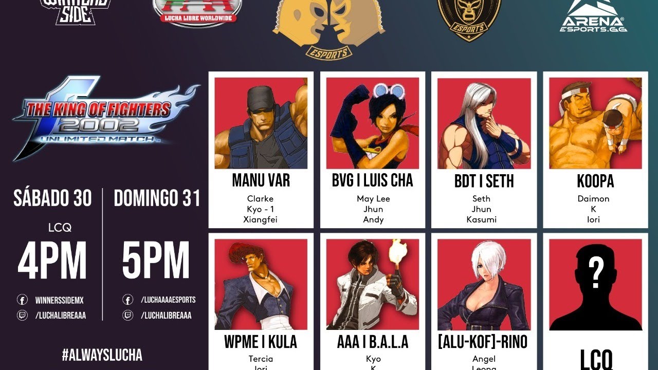 Torneo de Leyendas FINAL 8 | Lucha AAA esports: THE KING OF FIGHTERS 2002 UM background