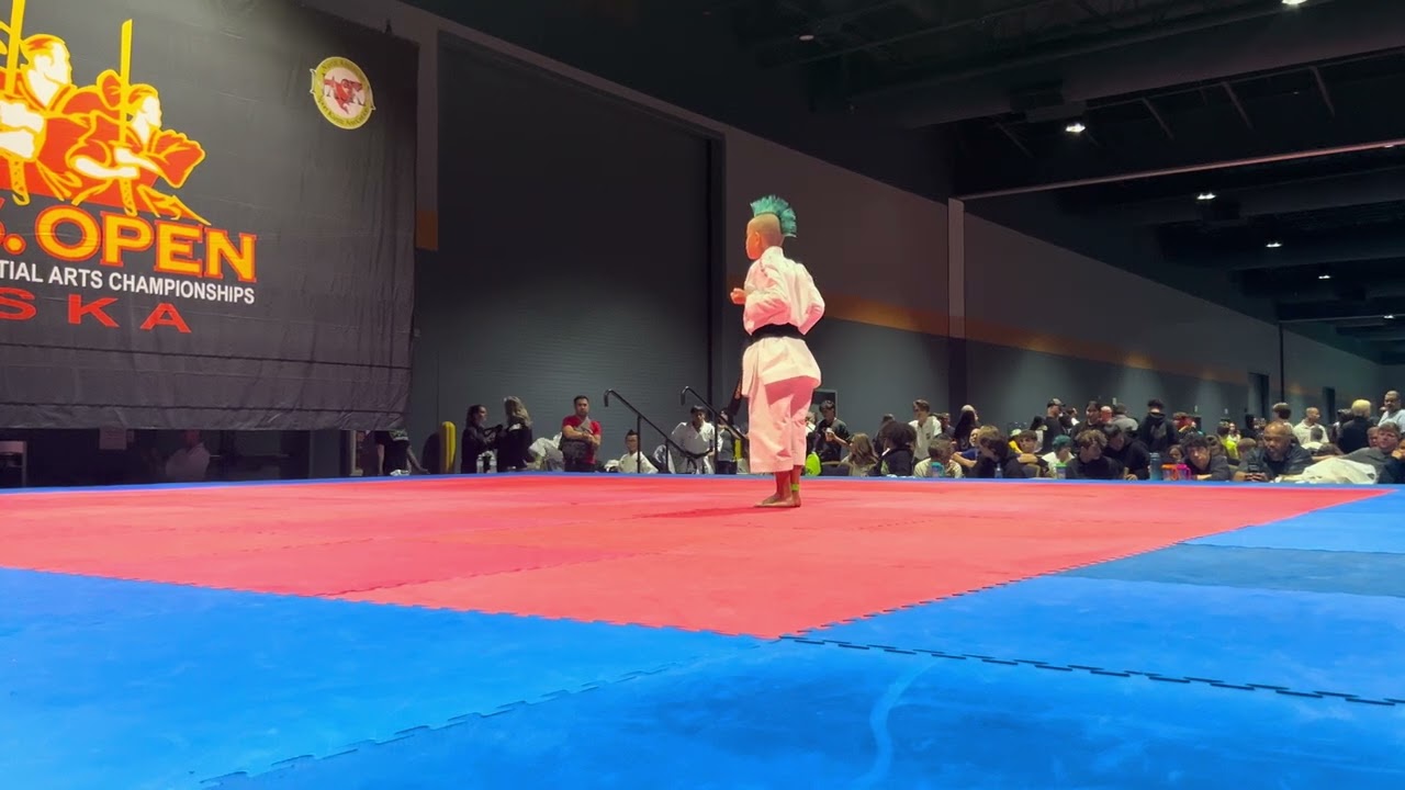 Kaiden Camacho 13 & Under Boys Traditional Forms Grand Championship - U.S. Open 2024 backdrop