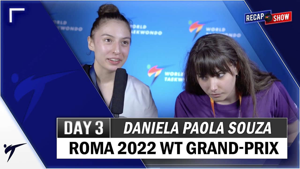 DANIELA PAOLA SOUZA POST FIGHTS INTERVIEW - ROMA 2022 WT GRAND PRIX background