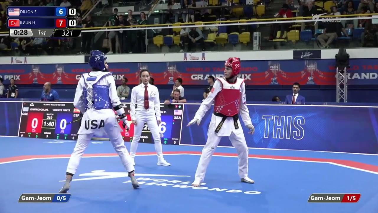 321 Round of 16 WOMEN W 57KG USA DILLON F TUR ILGUN H background