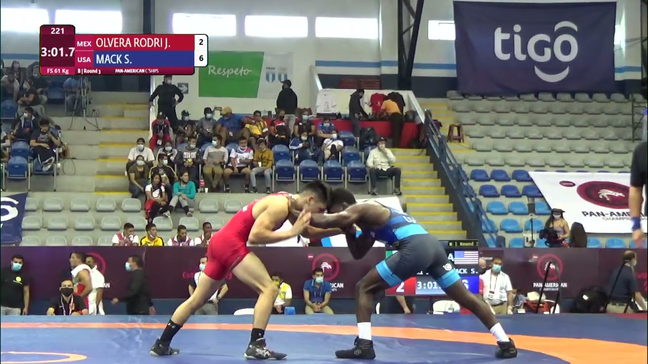 Round 3 FS - 61 kg: J. OLVERA RODRI (MEX) v. S. MACK (USA) background