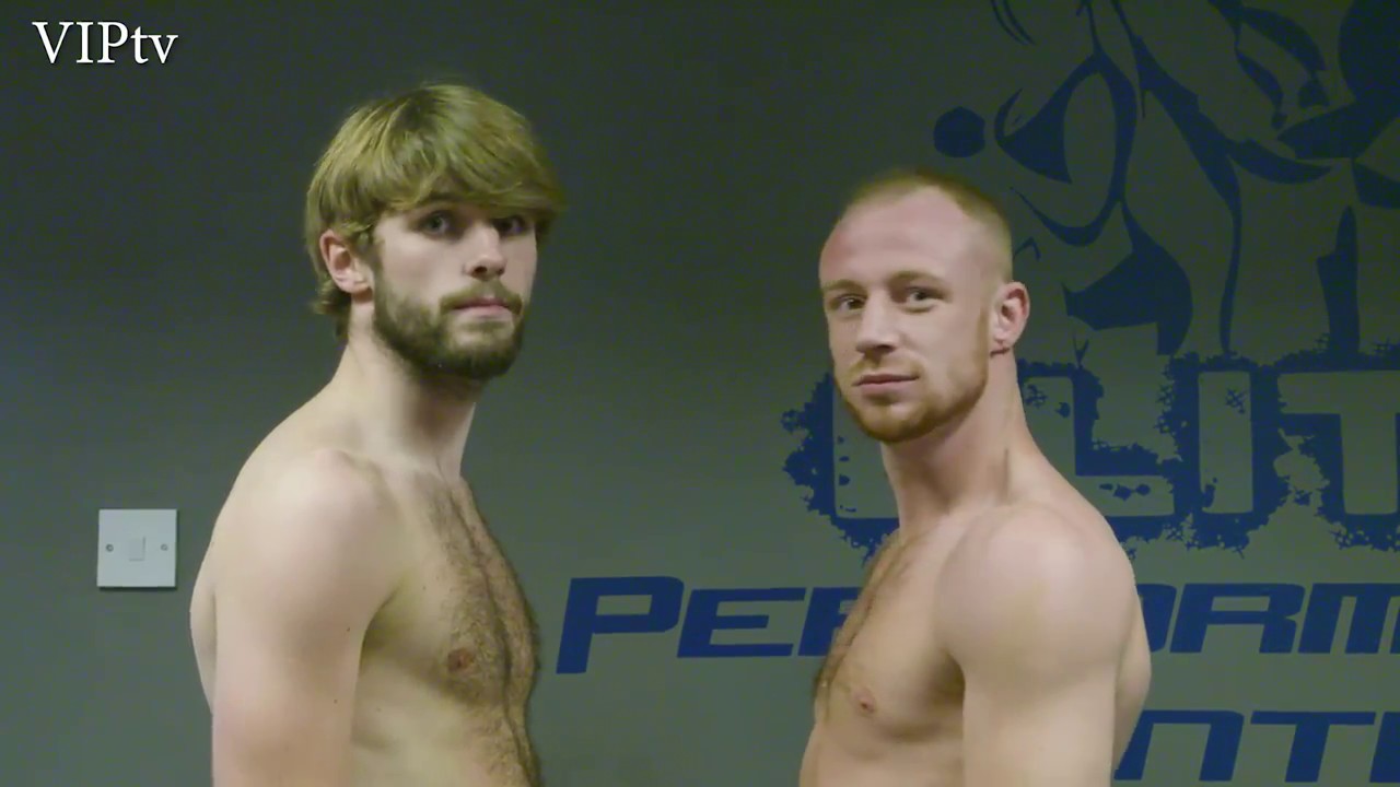 Weigh-in Tom McGuinness v Jamie Quinn background