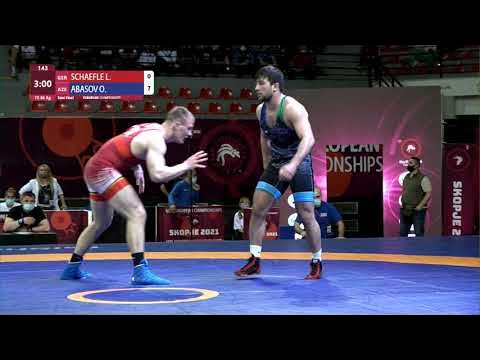 1/2 FS - 86 kg: L. SCHAEFLE (GER) v. O. ABASOV (AZE) background