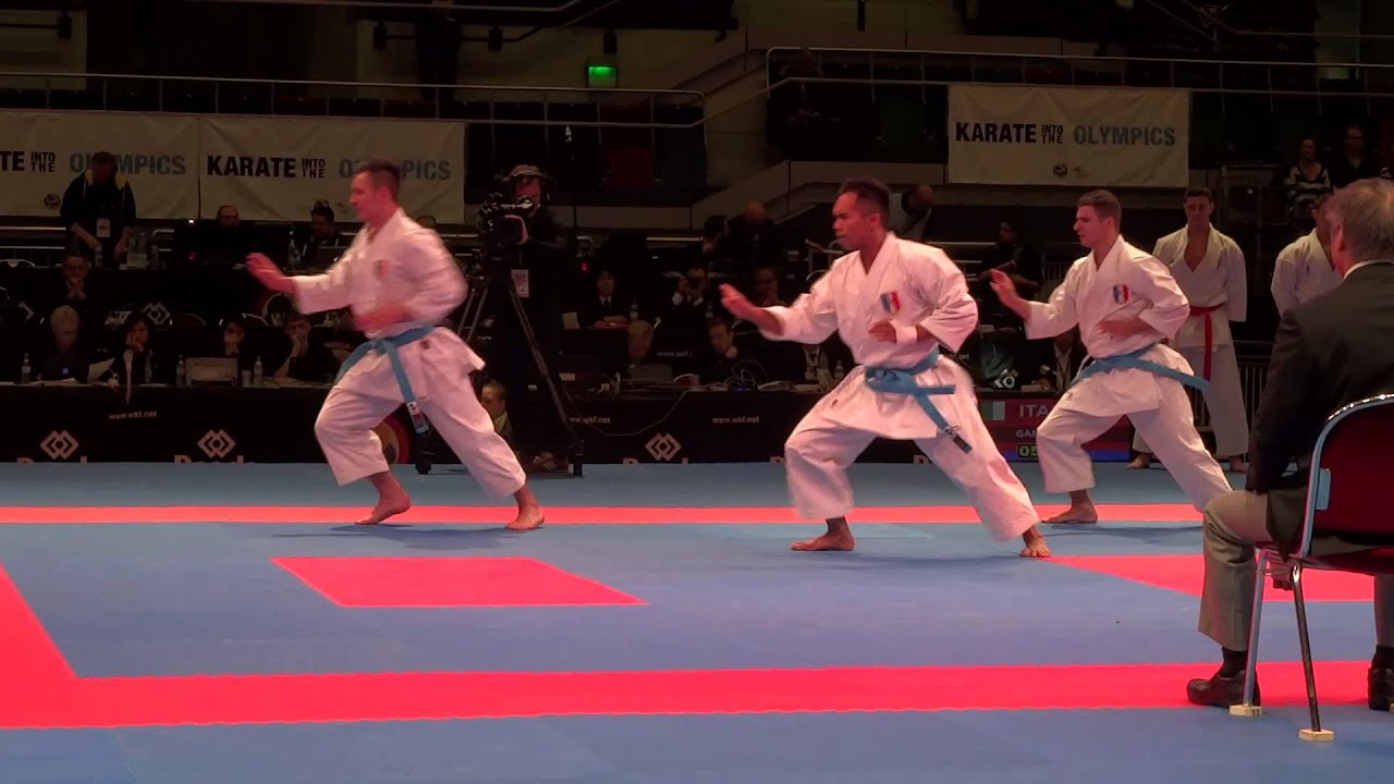 FRANCE Male Kata TEAM Bronze - 2014 World Karate Championships | WORLD KARATE FEDERATION background
