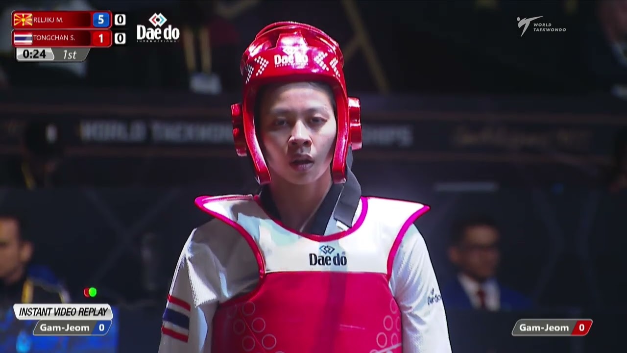 506 W-62kg R-32 RELJIKJ Miljana MKD 🔵 vs 🔴 TONGCHAN Sasikarn THA I Guadalajara 2022 WT Championships background