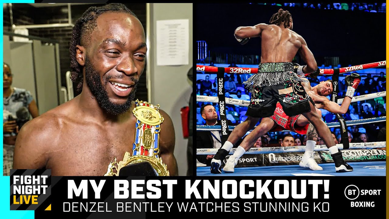 'My best knockout' Denzel Bentley rewatches stunning Smith KO and calls for Sheeraz fight | Boxing background
