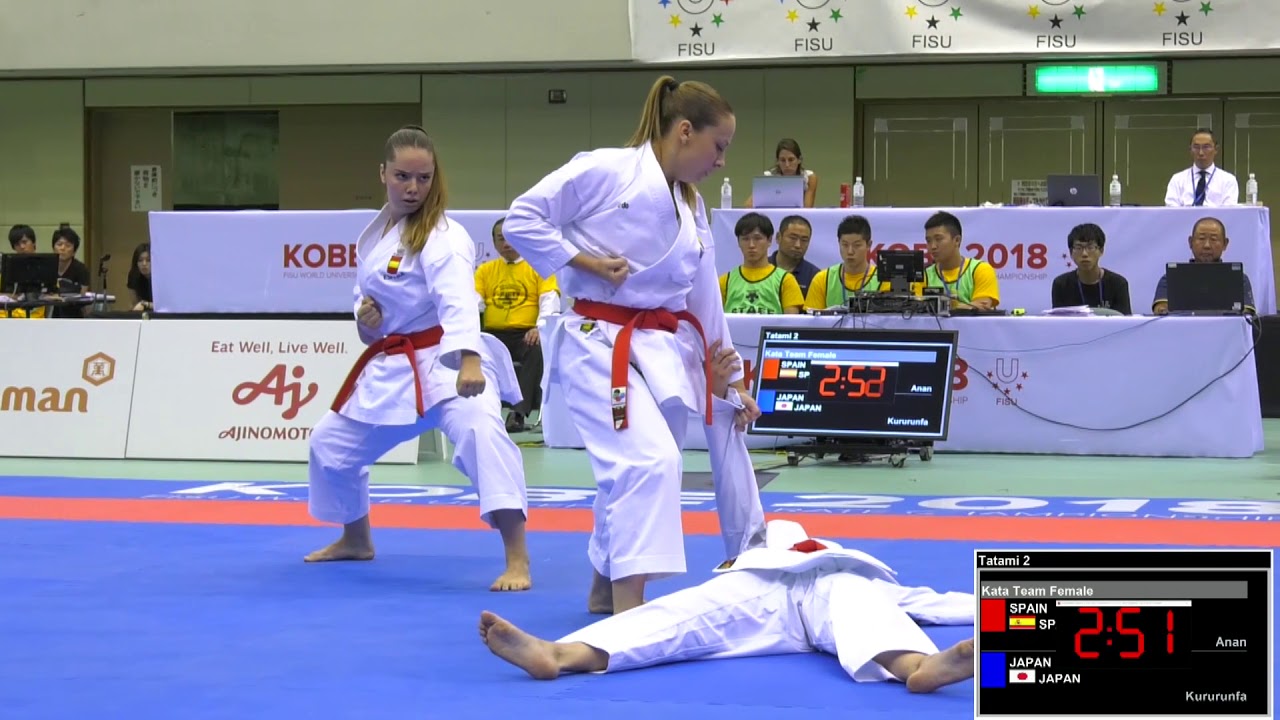 FINAL. Female Team Kata SPAIN. 2018 FISU World University Karate Championships. background