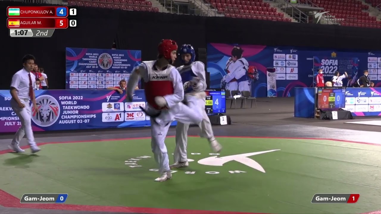 118 R16 Men 73kg UZB CHUPONKULOV A ESP AGUILAR M background