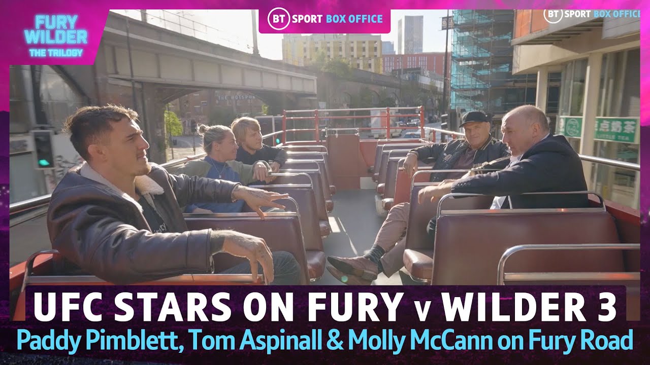 Paddy Pimblett, Tom Aspinall & Molly McCann Look Ahead To #FuryWilder3 ЁЯТе UFC Stars On Fury Road background