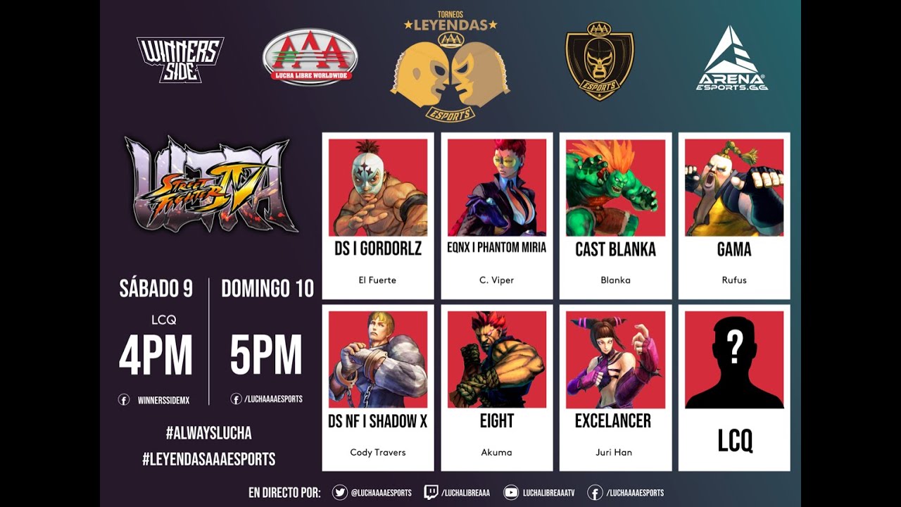 Torneo de Leyendas FINAL 5 | Lucha AAA esports: ULTRA STREET FIGHTER IV background