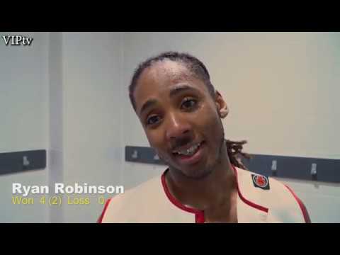 Ryan Robinson beginning to move fast as he restarts his career in England background