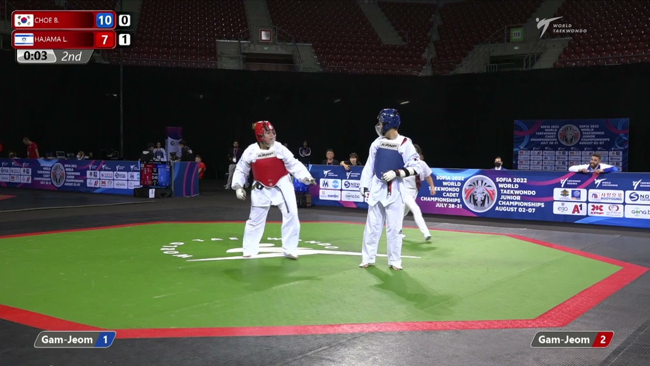 223 R16 Girls +59kg KOR CHOE B ISR HAJAMA L background