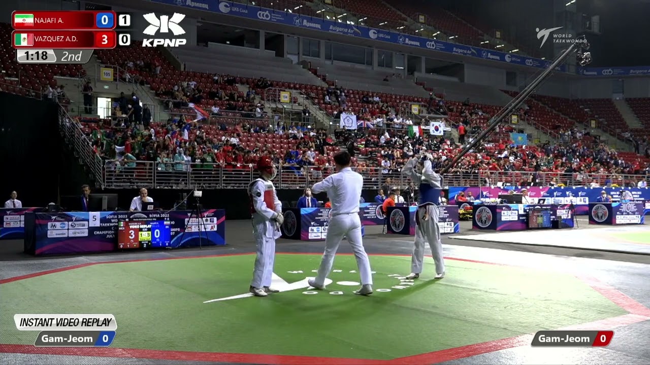 530 Quarter Final Boys 45kg IRI NAJAFI VISROUDI Ardin MEX VAZQUEZ MONTOYA Axel daniel