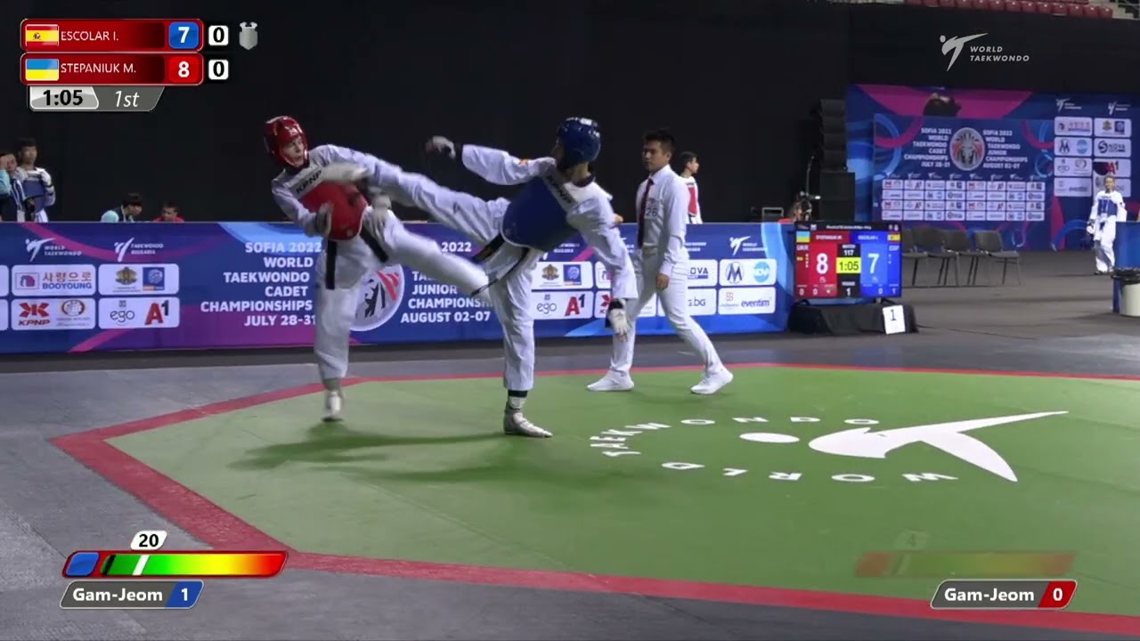 117 R32 Men 51kg ESP ESCOLAR I UKR STEPANIUK M background