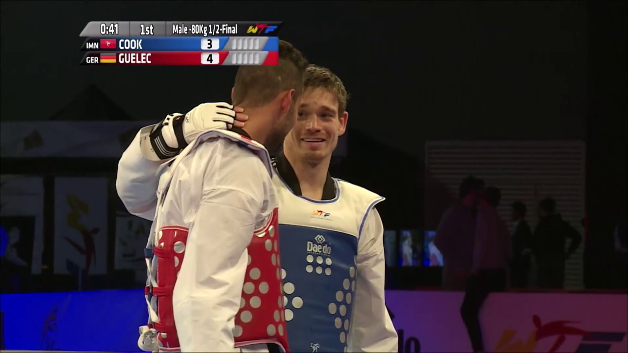 2014 Manchester WT GP SF M-80kg A COOK IMN VS T GUELEC GER background