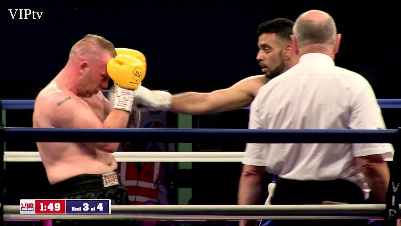 Asad Riaz v Richard Harrison 3.8.2019 at Oldham sports Centre background