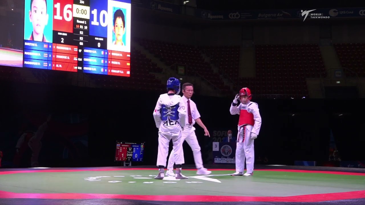 334 SF Boys 41kg MEX CORTES G M THA MADSAMAN P background