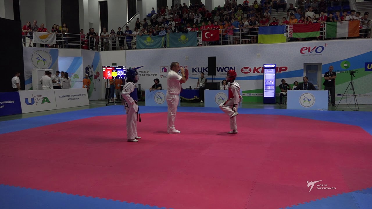 2019 Tashkent World Taekwondo cadet Championships Day 1 Court1