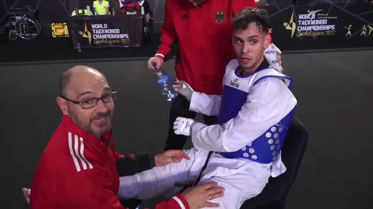 316 M-63kg R-32 OZKAYA Imran GER 🔵 vs 🔴 LIANG Yushuai CHN I Guadalajara 2022 WT Championships background