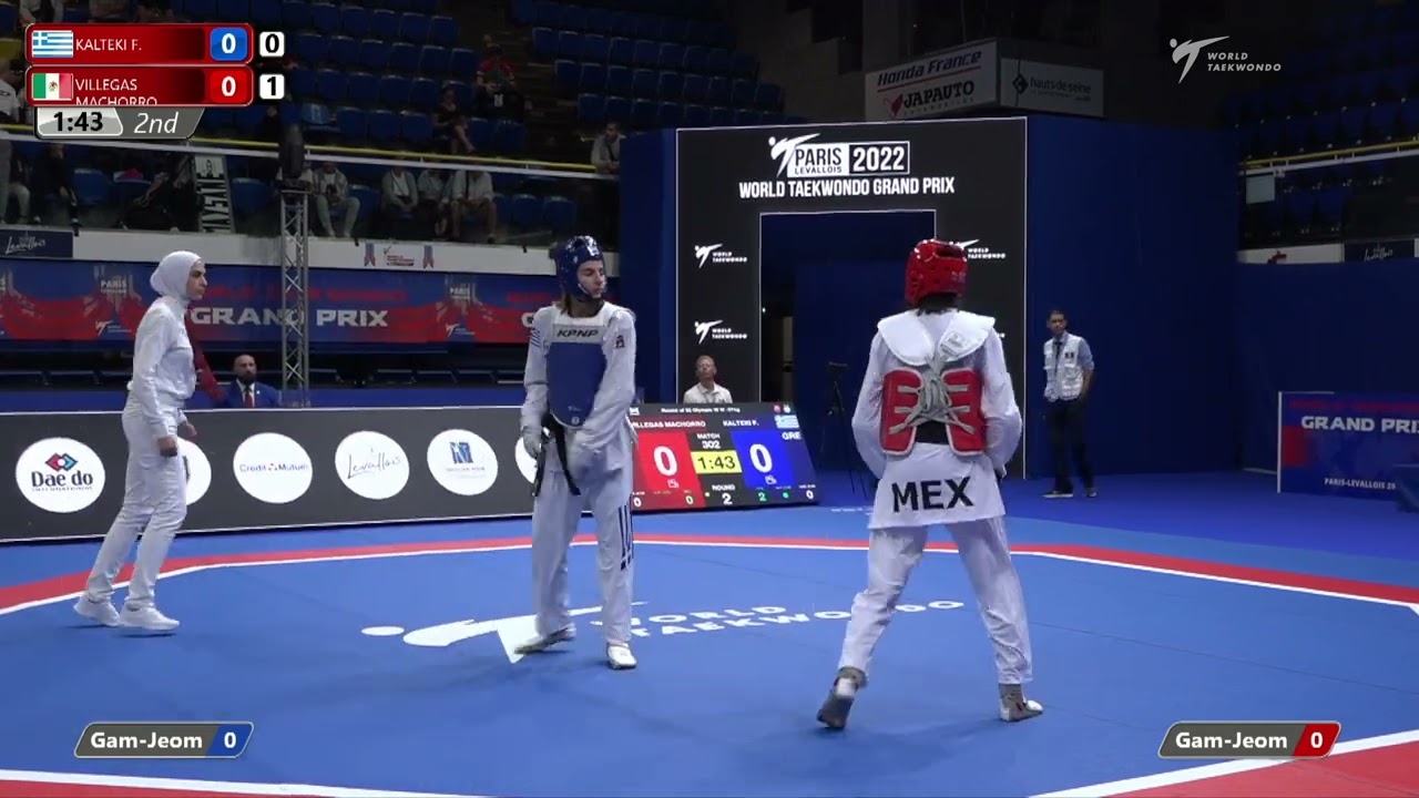 302 Round of 32 Women 57kg GRE KALTEKI Faidra MEX VILLEGAS Fabiola guadalupe