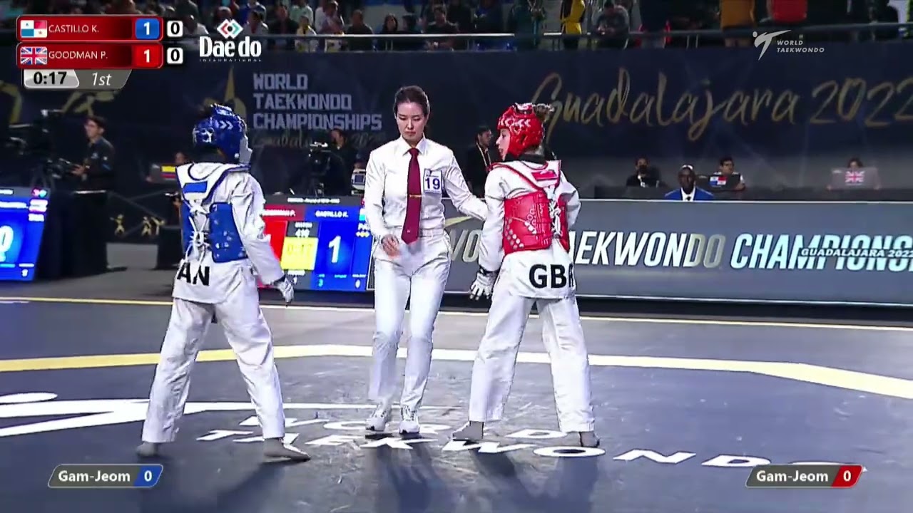410 Round of 32 WOMEN W 46KG PAN CASTILLO K GBR GOODMAN P background