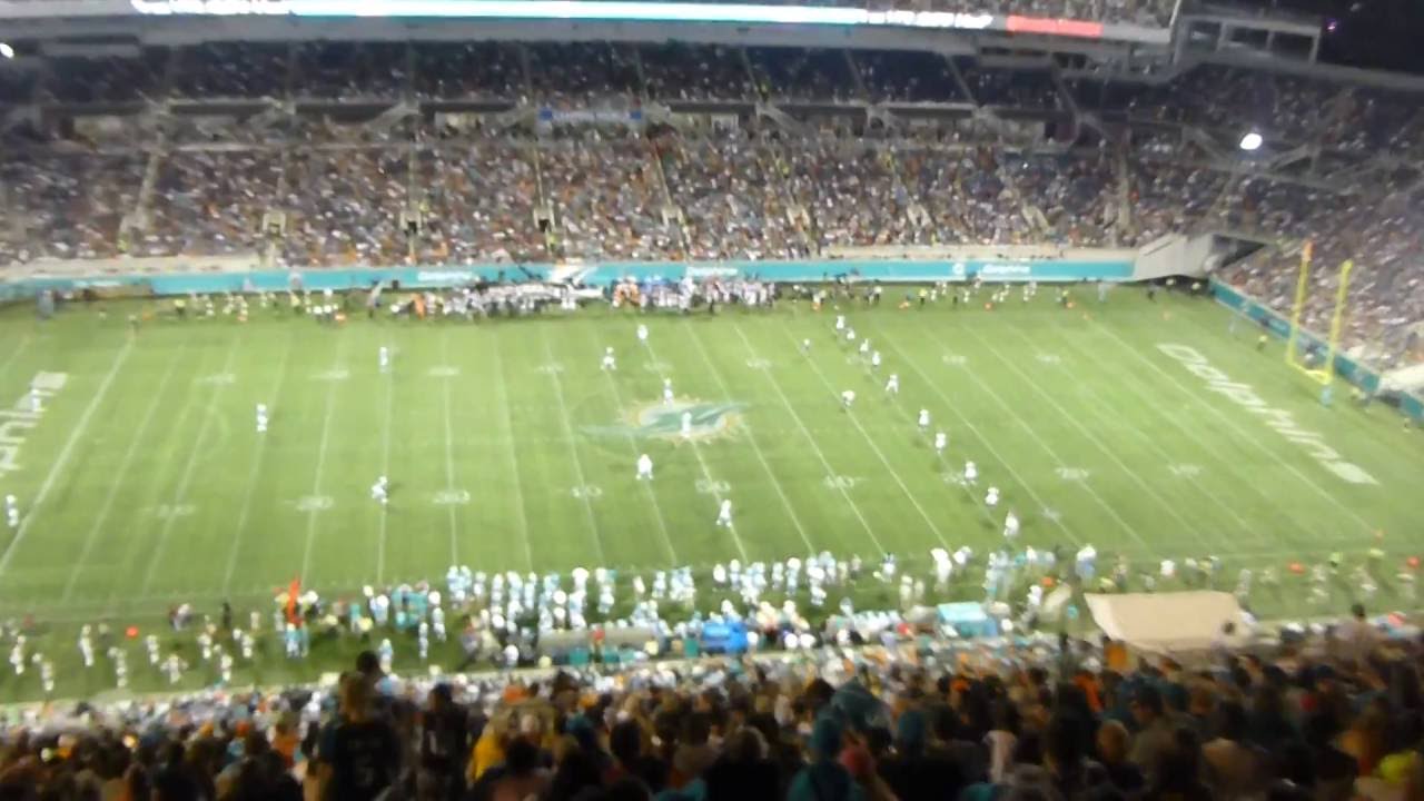 Falcons kick off to Dolphins/Jarvis Landry gets 2 receptions/Isaiah Pead reception