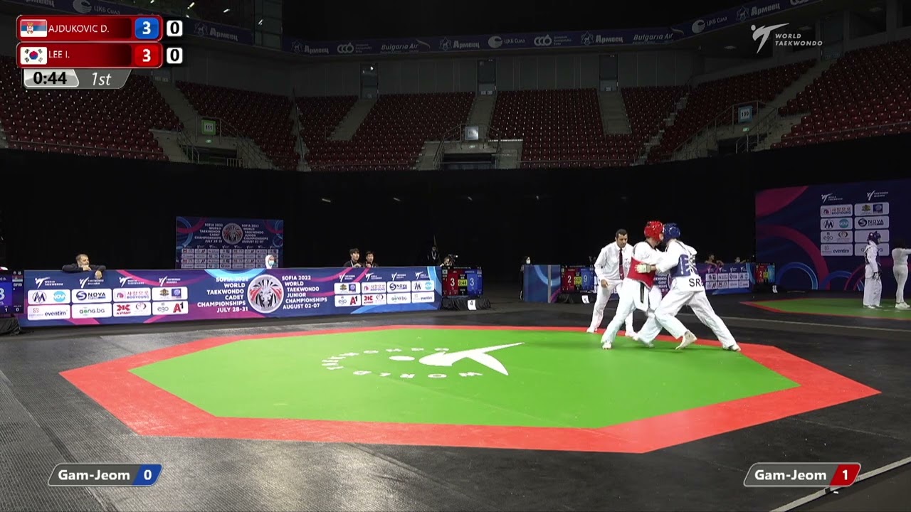 425 Quarter final Men 78kg SRB AJDUKOVIC D KOR LEE I background