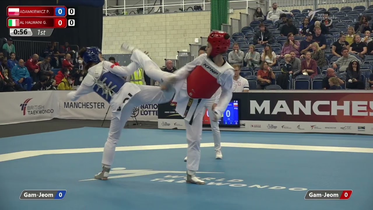 109 R-32 W-57kg 🔵 ADAMKIEWICZ Patrycja POL vs 🔴 AL HALWANI Giada ITA I Manchester 2022 WT GP