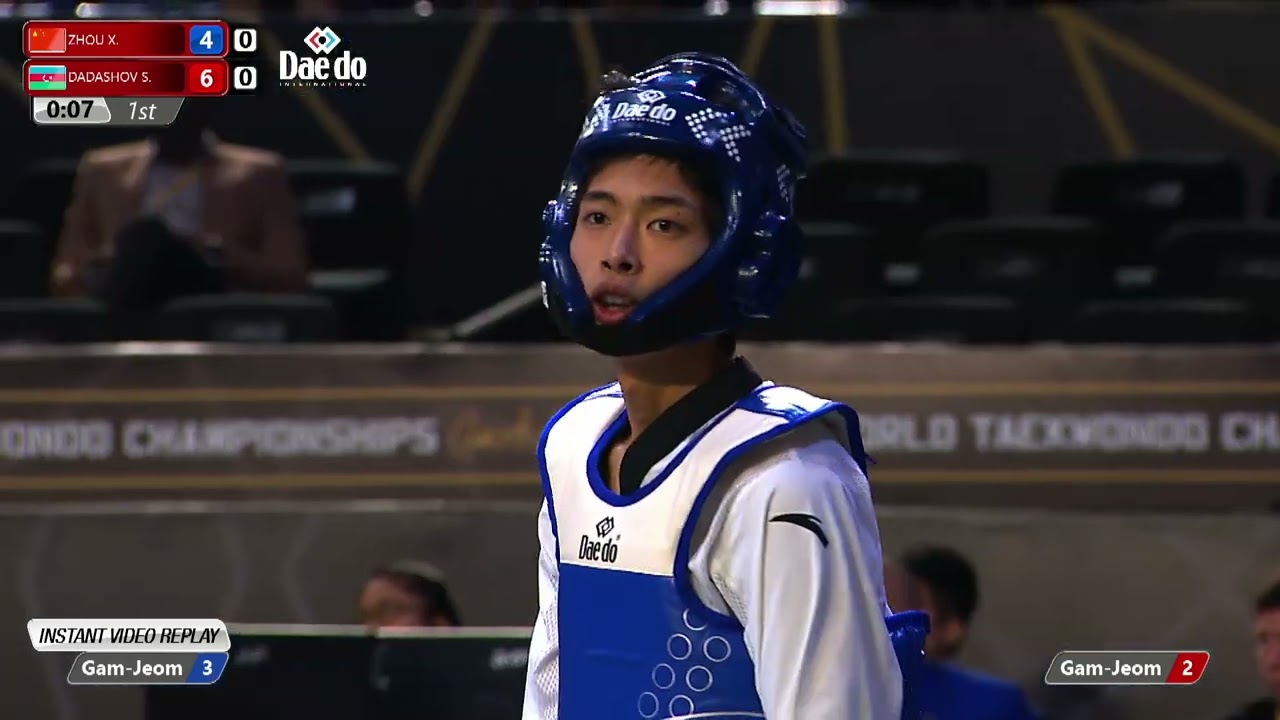 204 M-54kg R-64 ZHOU Xi ao CHN 🔵 vs 🔴 DADASHOV Sayyad AZE I Guadalajara 2022 WT Championships