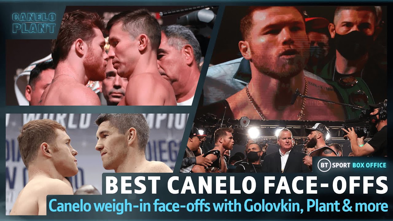 The Best Canelo Weigh-In Face-Offs! From Gennady Golovkin To Caleb Plant 👀 background
