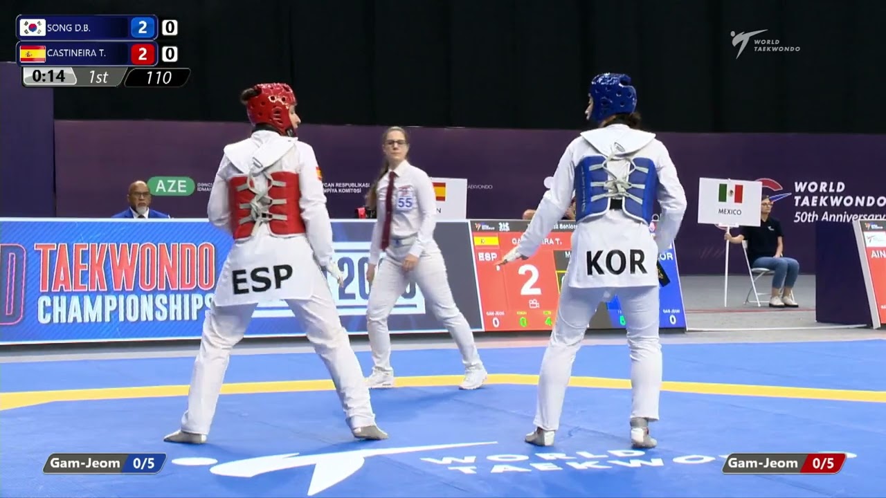 110 Round of 32 Women +73kg KOR SONG Da bin ESP CASTINEIRA ETCHEVERRIA Tania background