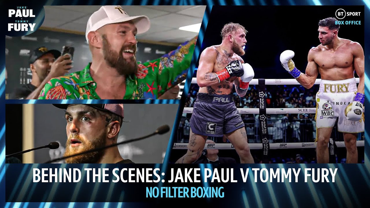 Behind the scenes: Jake Paul v Tommy Fury w/ Tyson Fury & Mike Tyson | No Filter Boxing | BT Sport background