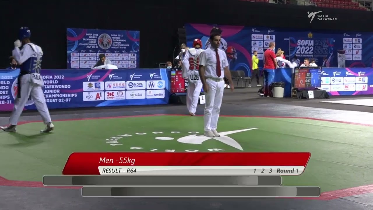 103 R64 Men 55kg BRA FERREIRA L V UZB KARIMOV Z background