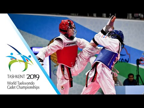 Tashkent 2019 WT Cadet Champs. W -41kg Final SUKHAMON P.(THA) vs ZARIN NAAL SHEIKH.(IRI) background