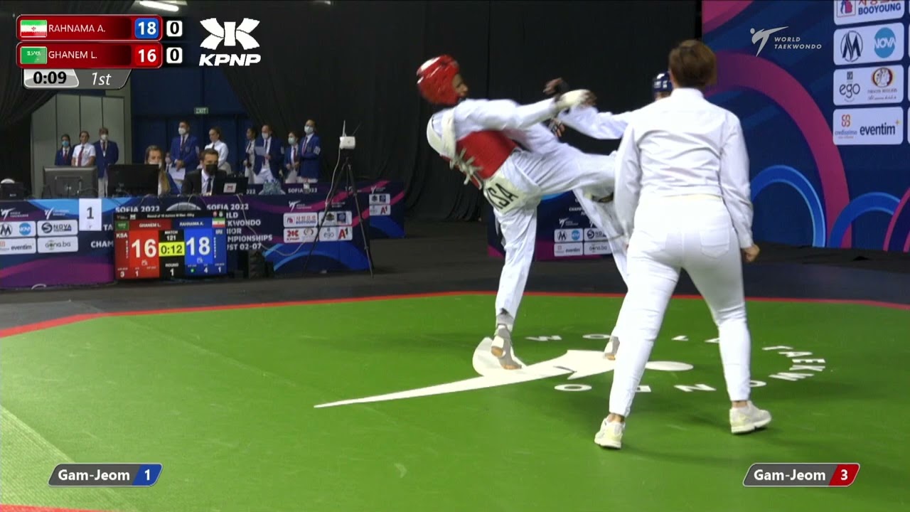 121 R16 Men 55kg IRI RAHNAMA A KSA GHANEM L background