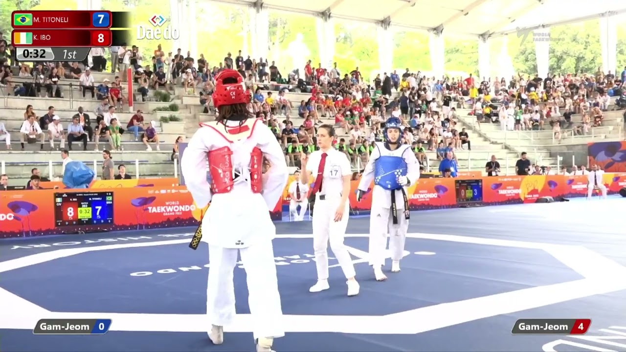 203 W-67kg R-32 TITONELI Milena BRA 🔵 vs 🔴 IBO Koumba nanah-helene CIV I Rome 2022 WT GP background