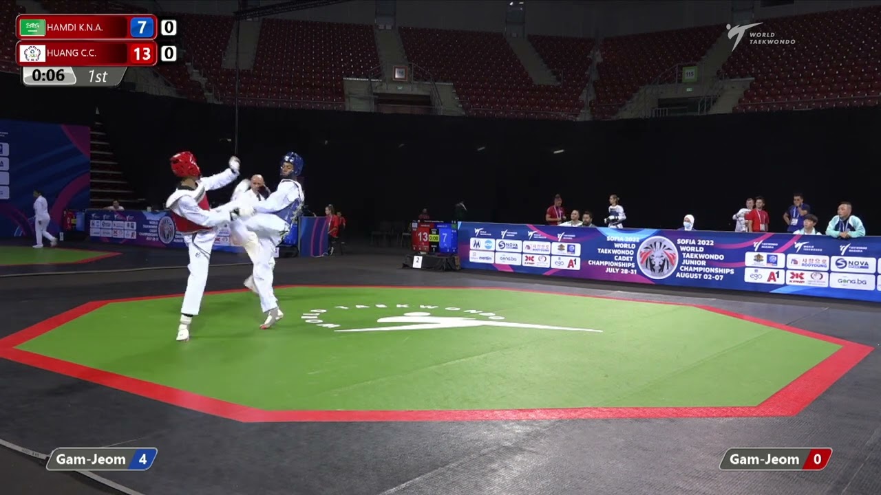 206 Round of 64 Men 51kg KSA HAMDI Kathem nasser a TPE HUANG Cho cheng background