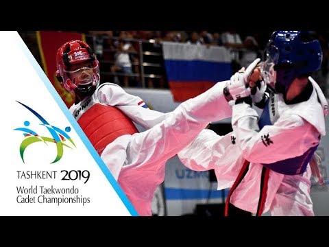 Tashkent 2019 WT Cadet Champs. M -37kg Final AKHMETOV Damir(RUS) vs SINSANG Ittiporn(THA)